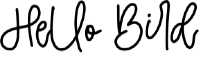 Hello Bird Font Preview