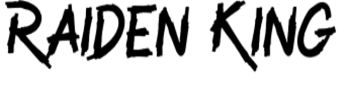 Raiden King Font Preview