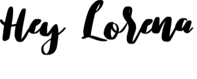 Hey Lorena Font Preview