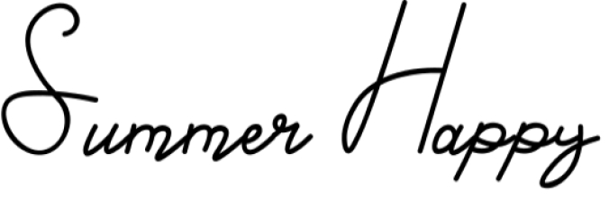 Summer Happy Font Preview