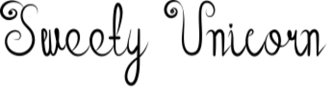 Sweety Unicorn Font Preview