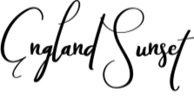 England Sunset Font Preview