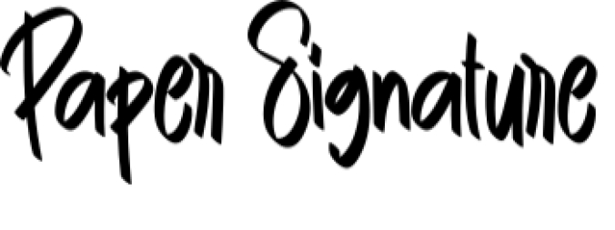 Paper Signature Font Preview