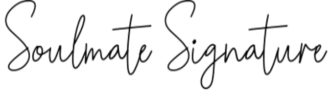 Soulmate Signature Font Preview