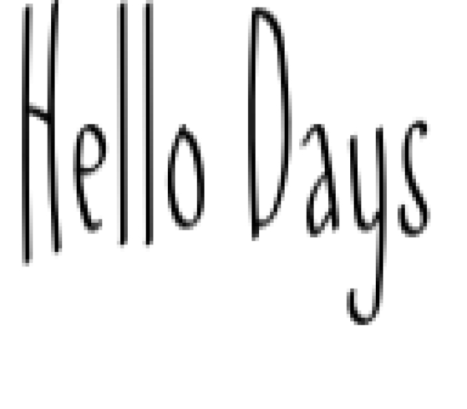 Hello Days Font Preview