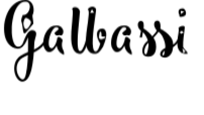 Galbassi Font Preview