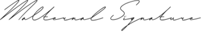 Malternal Signature Font Preview
