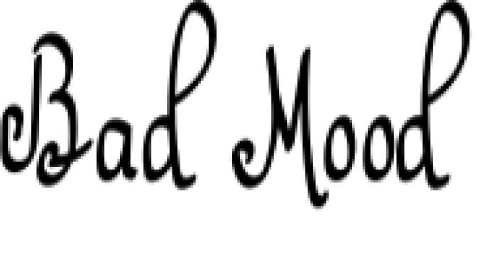 Bad Mood Font Preview