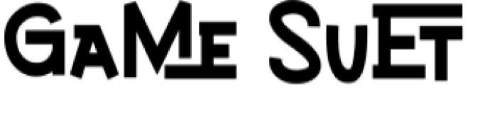 Game Suet Font Preview