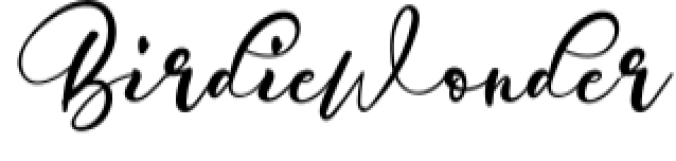 Birdie Wonder Font Preview