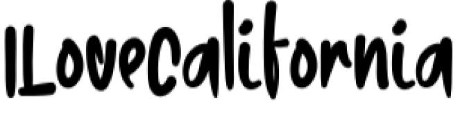 I Love California Font Preview