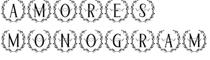 Amores Monogram Font Preview