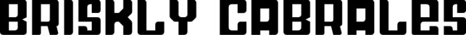 Briskly Cabrales Font Preview