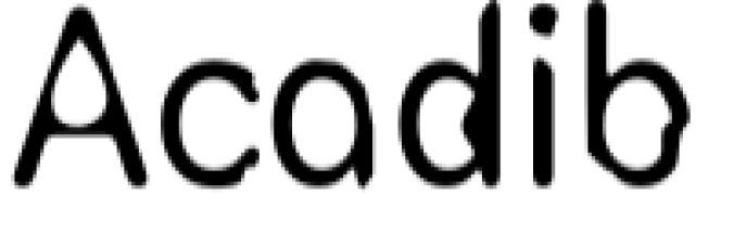 Acadib Font Preview
