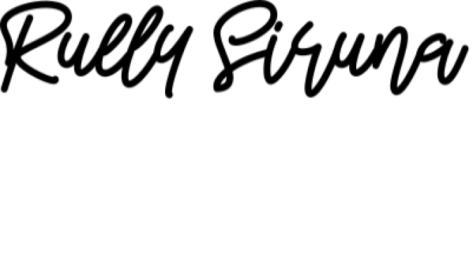 Rully Siruna Font Preview