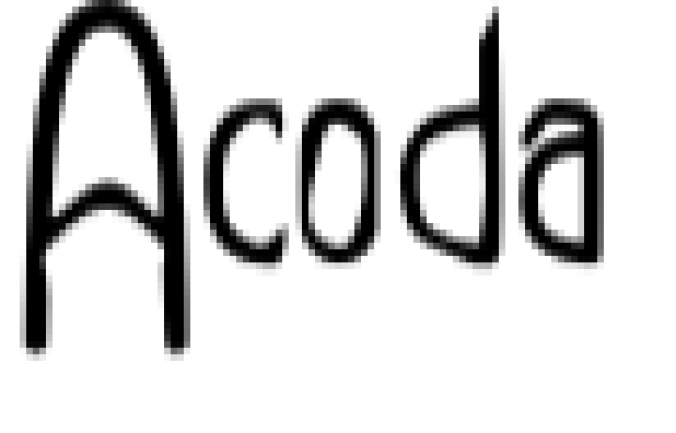 Acoda Font Preview