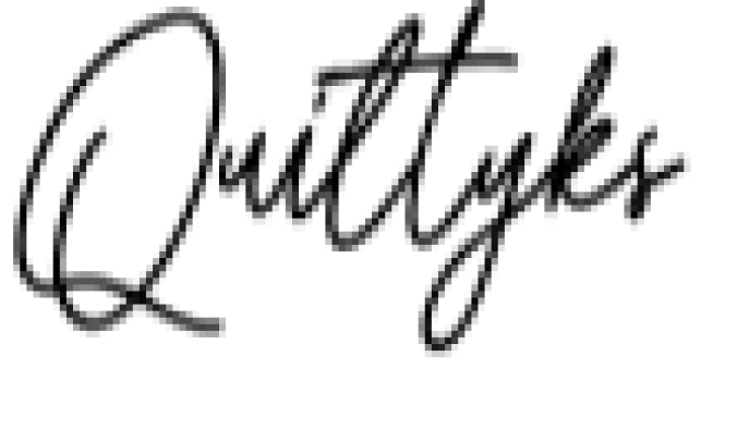 Quiltyks Script Font Preview