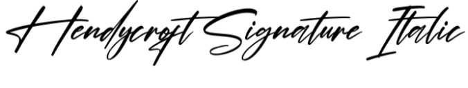 Hendycroft Signature Font Preview