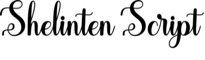 Shelinten Script Font Preview
