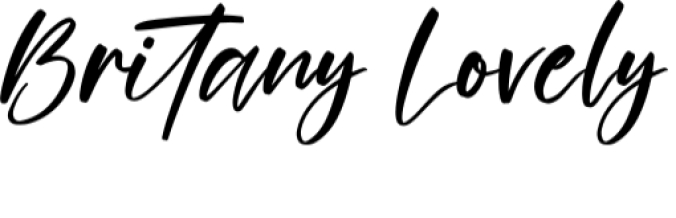 Britany Lovely Font Preview