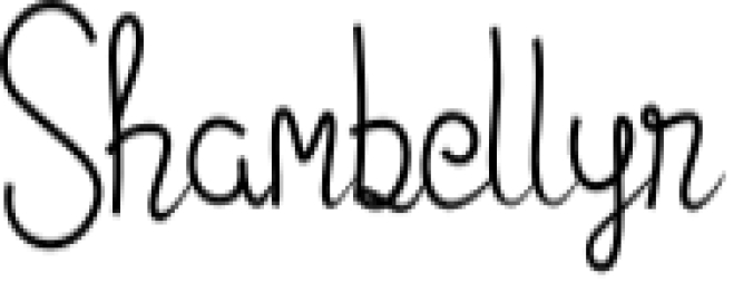 Shambellyn Font Preview
