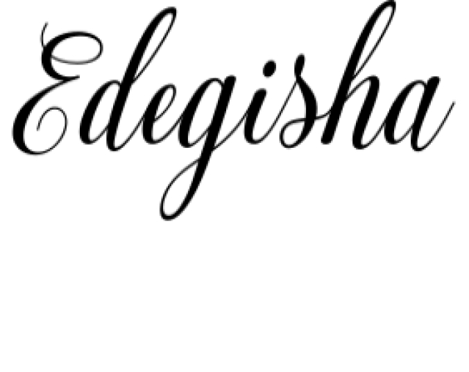 Edegisha Script Font Preview