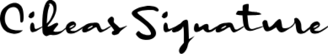 C Cikeas Signature Font Preview