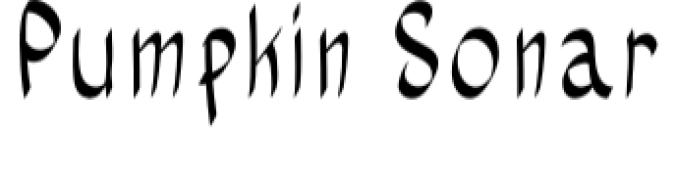 Pumpkin Sonar Font Preview