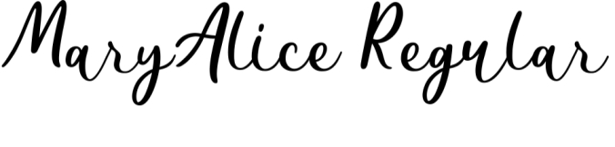 Mary Alice Font Preview