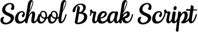 School Break Font Preview