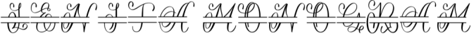 Jenita Monogram Font Preview