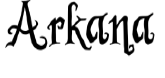 Arkana Font Preview