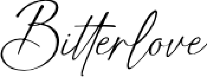 Bitterlove Signature Font Preview