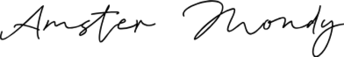 Amster Mondy Font Preview