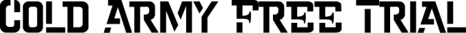 Cold Army Trial Font Preview