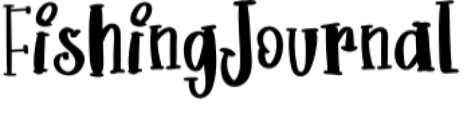 Fishing Journal Font Preview