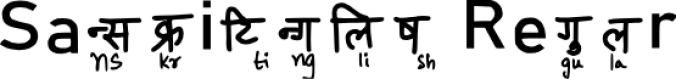 Sanskritinglish Font Preview