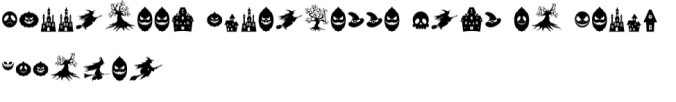 Halloween Silhouette Font Preview