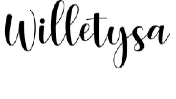 Willetysa Script Font Preview