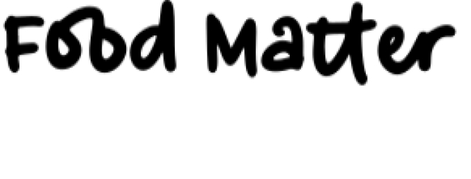 Food Matter Font Preview