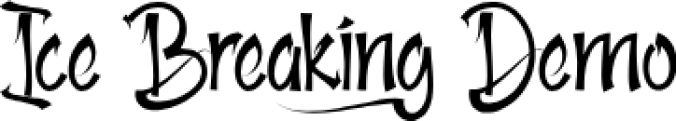 Ice Breaking Font Preview