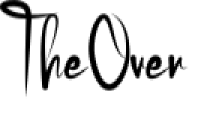 The over Font Font Preview