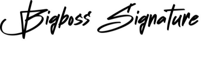 Bigboss Signature Font Preview
