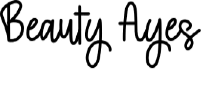 Beauty Ayes Font Preview