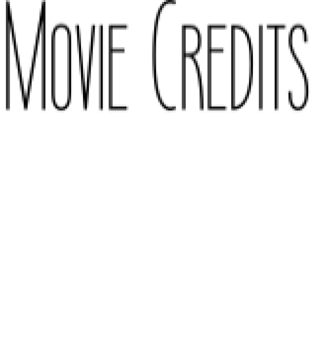 Movie Credits Font Preview