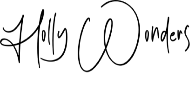 Holly Wonders Font Preview