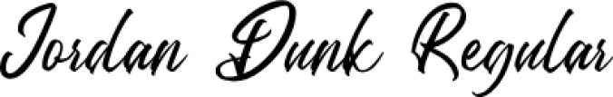 Jordan Dunk Regular Font Preview