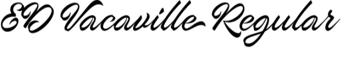 Vacaville Script Font Preview