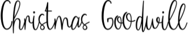 Christmas Goodwill Font Preview