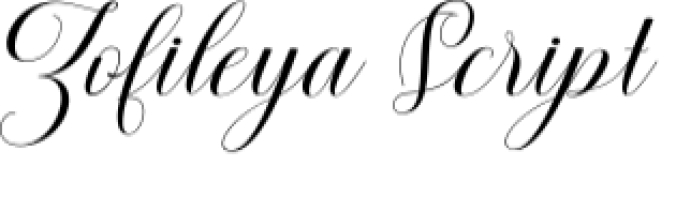 Zofileya Script Font Preview